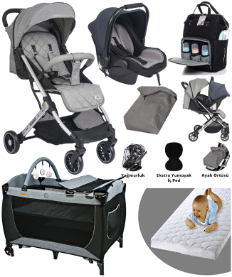 Yeni Doğan Full Set 9 In 1 Lorelli Fiorano Travel Sistem Kabin Bebek Arabası Baby Home 560 Park Yatak Oyun Parkı Beşik