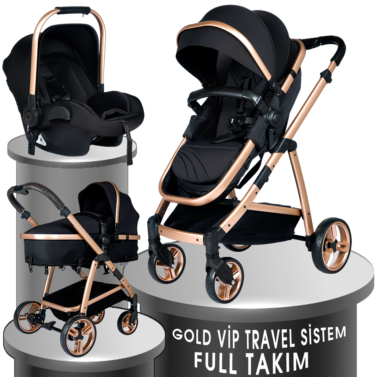 Baby Home Bh955 Gold Vip Travel Sistem Bebek Arabası Ayhan Çocuk