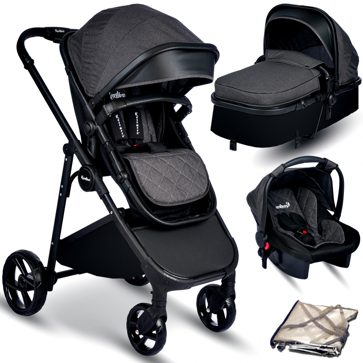 Poussette canne inclinable Gogo Buggy - Rose