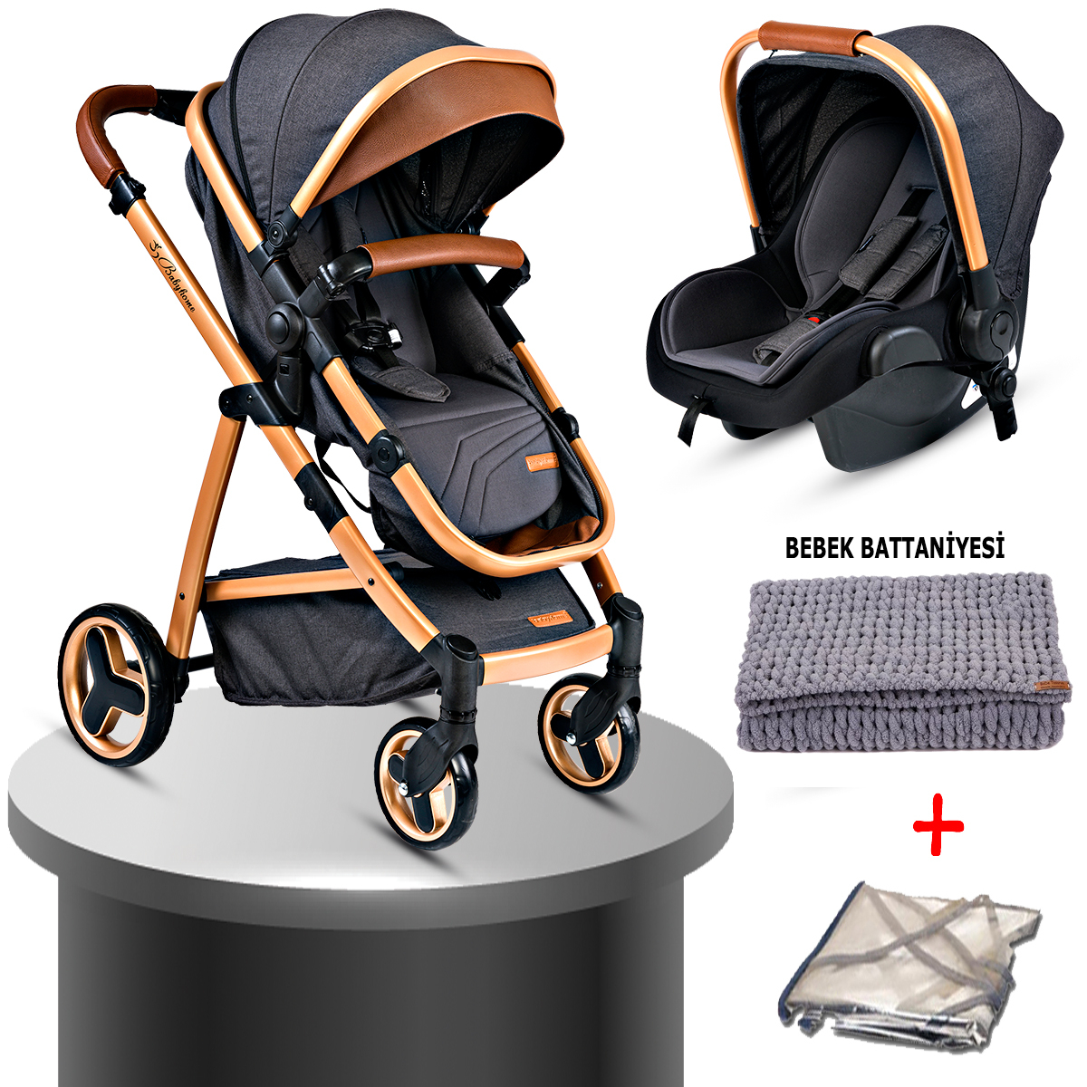 Baby Home 960 Travel Sistem Bebek Arabası + El Örmeli