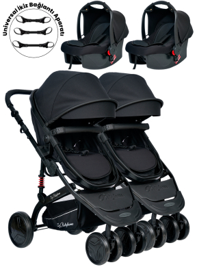 Baby Home 945 Ayrılıp Birleşebilen Travel Sistem İkiz Bebek Arabası