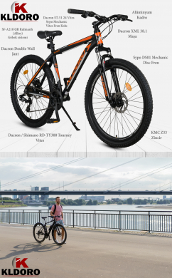 Kldoro Xk600 4.0 26 Jant Bisiklet Alüminyum Kadro 24 Vites Mekanik Disk Fren Dağ Bisikleti