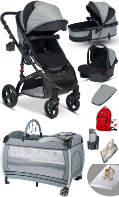 9 İn 1 Set Baby Home 946 Single-to Travel Sistem Bebek Arabası Ve Nanny Oyun Parkı Yatak Beşik