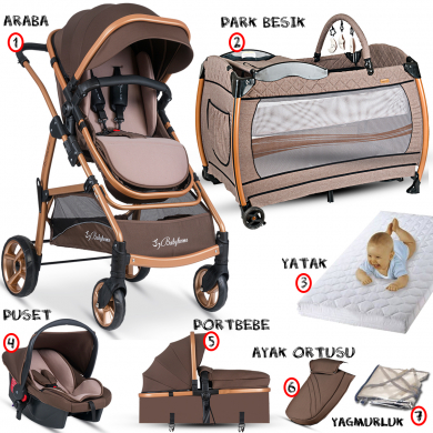 Baby Home 855 Taravel Sistem Bebek Arabası 600 Bebek Oyun Parkı Park Yatak Beşik