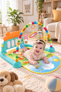 Baby Home Mantar Piyanolu Bebek Oyun Halısı Aktivte Matı Su Yenidoğan Aynalı Müzikli Işıklı