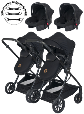 Baby Home 1010 Ayrılıp Birleşebilen Travel Sistem İkiz Bebek Arabası