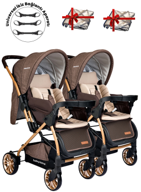 Baby Home 780 Ayrılıp Birleşebilen Çift Yönlü İkiz Bebek Arabası
