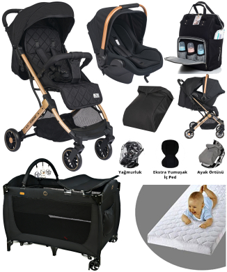 Yeni Doğan Full Set 9 In 1 Lorelli Fiorano Travel Sistem Kabin Bebek Arabası Baby Home 560 Park Yatak Oyun Parkı Beşik