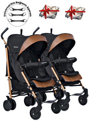 Baby Home 107 Ayrılıp Birleşebilen Baston İkiz Bebek Arabası