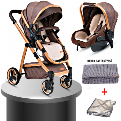 Baby Home 960 Travel Sistem Bebek Arabası + El Örmeli Bebek Battaniyesi Hediye