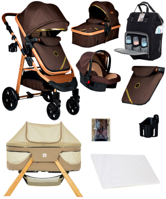 Yeni Doğan 9 İn 1 Full Takım Bay Home 940 Travel Sistem Bebek Arabası Angel Sepet  Anne Yanı Beşik
