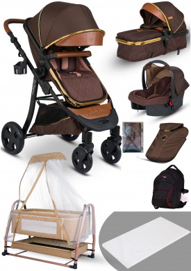 Yeni Doğan Set 8 İn 1 Baby Home 985 Travel Sistem Bebek Arabası Ve 505 Bebek Sepeti Sepet Anne Yanı Beşik