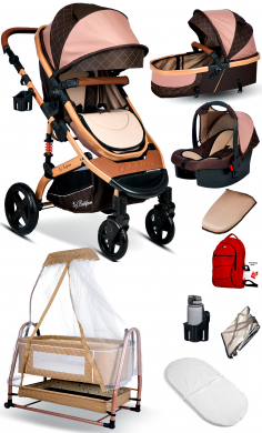 9 İn 1 Set Baby Home 946 Single-to Travel Sistem Bebek Arabası Ve Maya Anne Yanı Bebek Sepeti Beşik