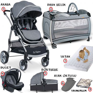 Baby Home 855 Taravel Sistem Bebek Arabası 600 Bebek Oyun Parkı Park Yatak Beşik