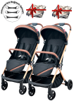 Joell Cabin Kabin Boy Ayrılıp Birleşebilen İkiz Bebek Arabası