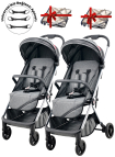 Joell Cabin Kabin Boy Ayrılıp Birleşebilen İkiz Bebek Arabası