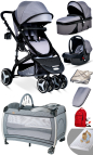 8'in1 Yeni Doğan Set Baby Home 945 Travel Sistem Bebek Arabası Ve 600 Oyun Parkı Beşik Park Yatak