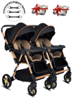 Baby Home 810 Ayrılıp Birleşebilen Çift Yönlü İkiz Bebek Arabası