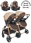 Baby Home 950 Ayrılıp Birleşebilen Travel Sistem İkiz Bebek Arabası