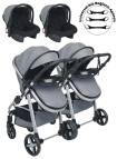 Baby Home 950 Ayrılıp Birleşebilen Travel Sistem İkiz Bebek Arabası