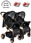 Baby Home 780 Ayrılıp Birleşebilen Çift Yönlü İkiz Bebek Arabası