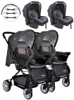 Baby Home 790 Ayrılıp Birleşebilen Travel Sistem İkiz Bebek Arabası