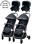 Joell Cabin Boy Kabin Ayrılıp Birleşebilen Travel Sistem İkiz Bebek Arabası