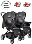 Baby Home 780 Ayrılıp Birleşebilen Çift Yönlü İkiz Bebek Arabası
