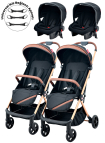 Joell Cabin Boy Kabin Ayrılıp Birleşebilen Travel Sistem İkiz Bebek Arabası